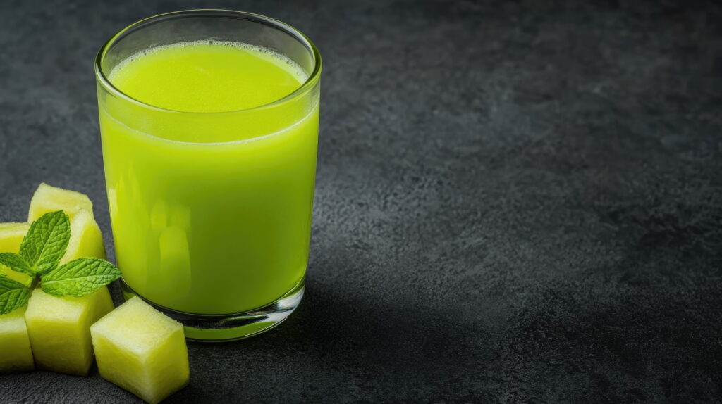 Suco detox de melão e hortelã