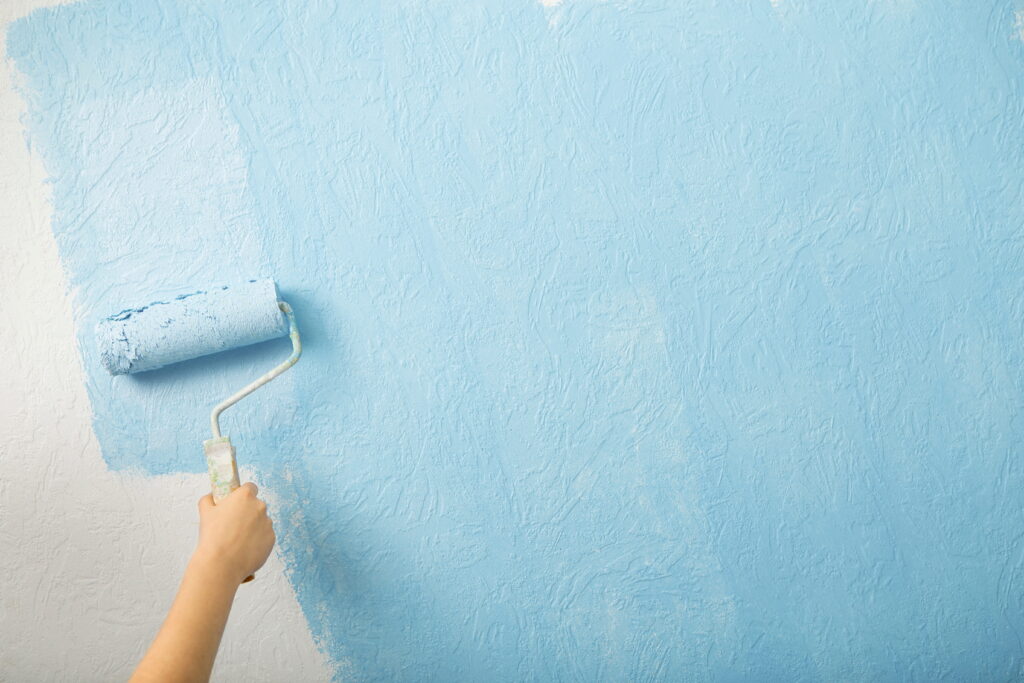 pintura de parede azul