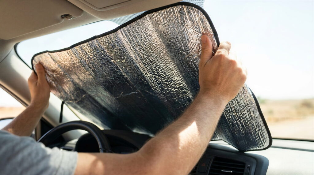 cobrindo painel do carro