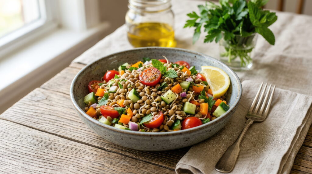 salada de lentilha